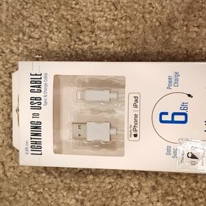 White Charging Cable for Cell Phones
